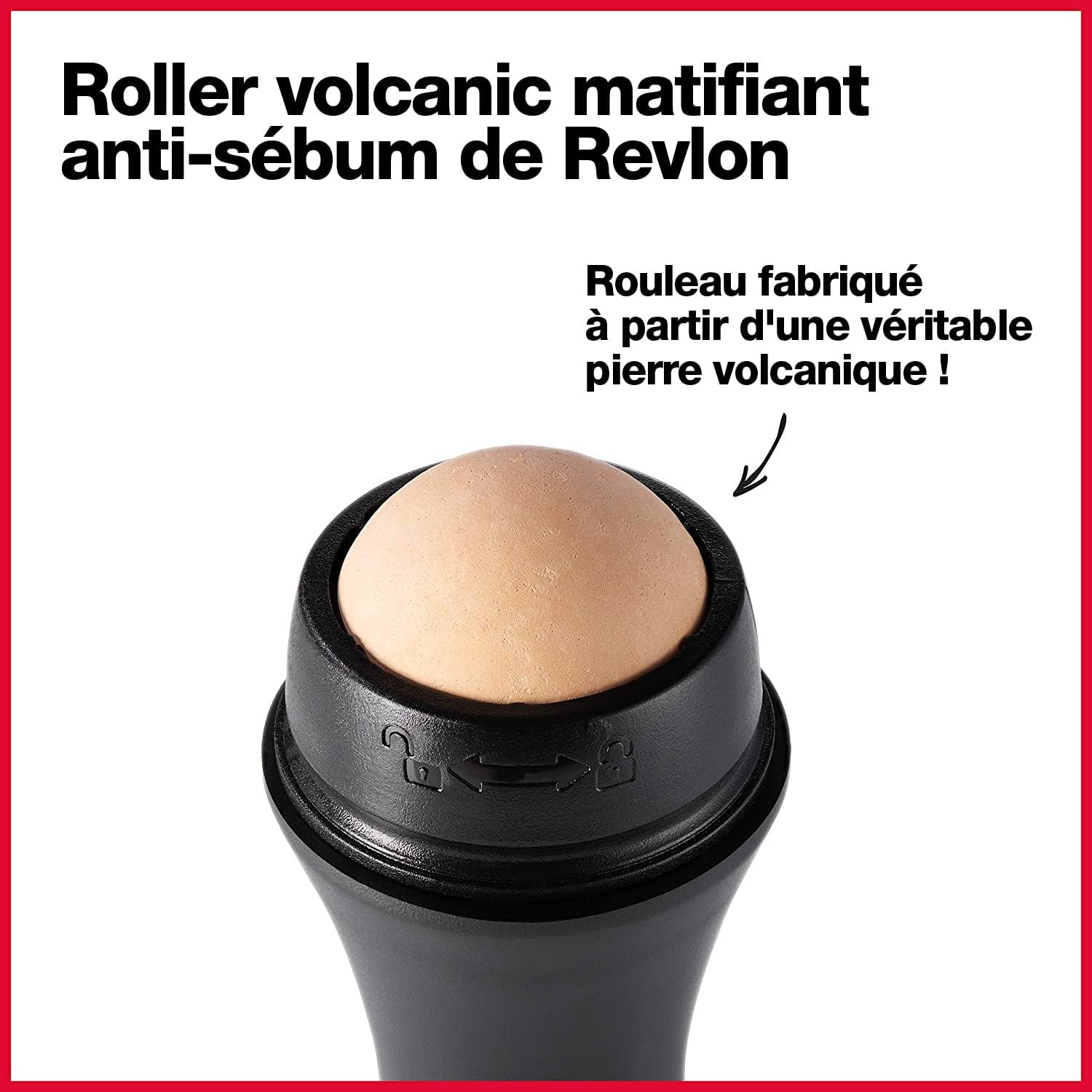 Revlon Volcanic Roller, Absorbent Volcanic Stone, Mattifying Face Makeup, Anti-Sebum Face Roller with Immediate Absorption, Washable and Reusable, Portable Size