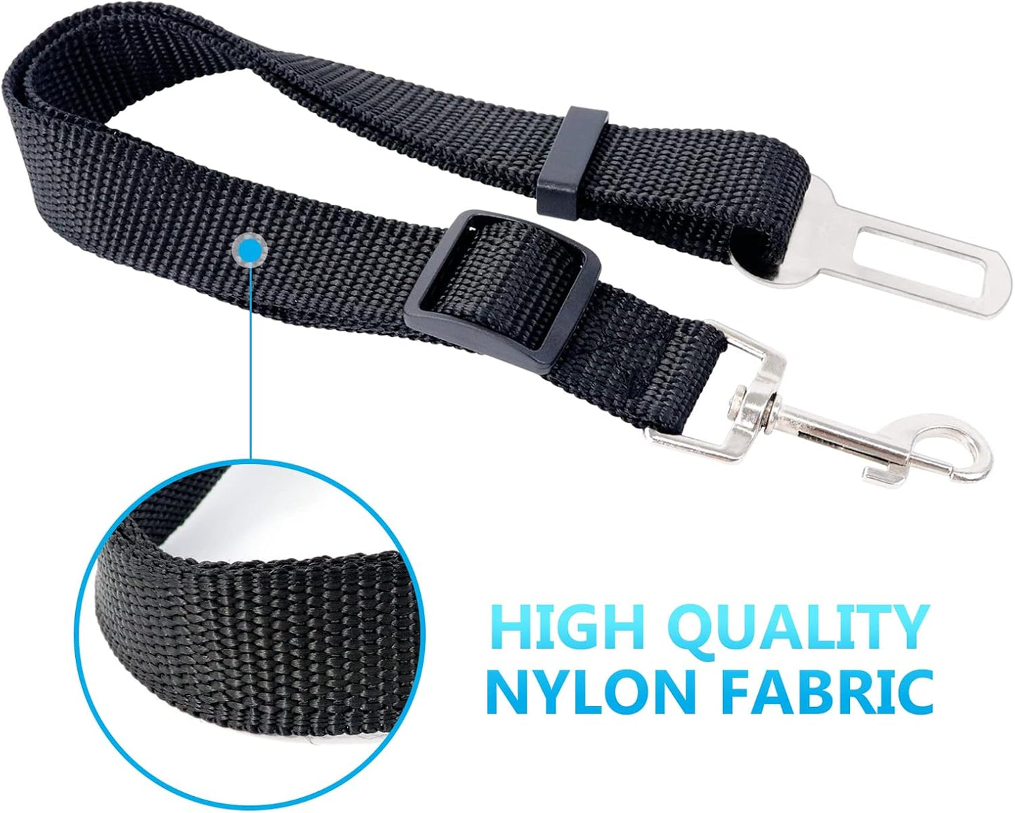 Redamancy Universal Dog Seat Belt, 1 Piece, Tear-proof, Adjustable (Black)