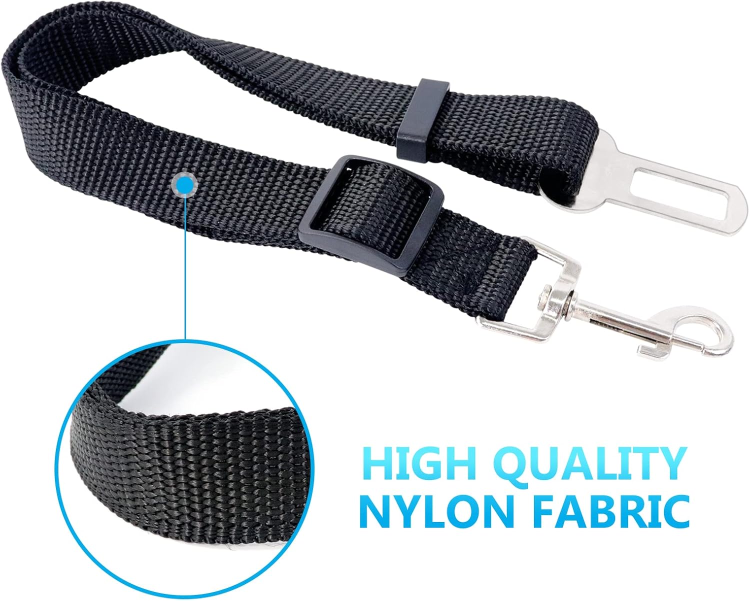 Redamancy Universal Dog Seat Belt, 1 Piece, Tear-proof, Adjustable (Black)