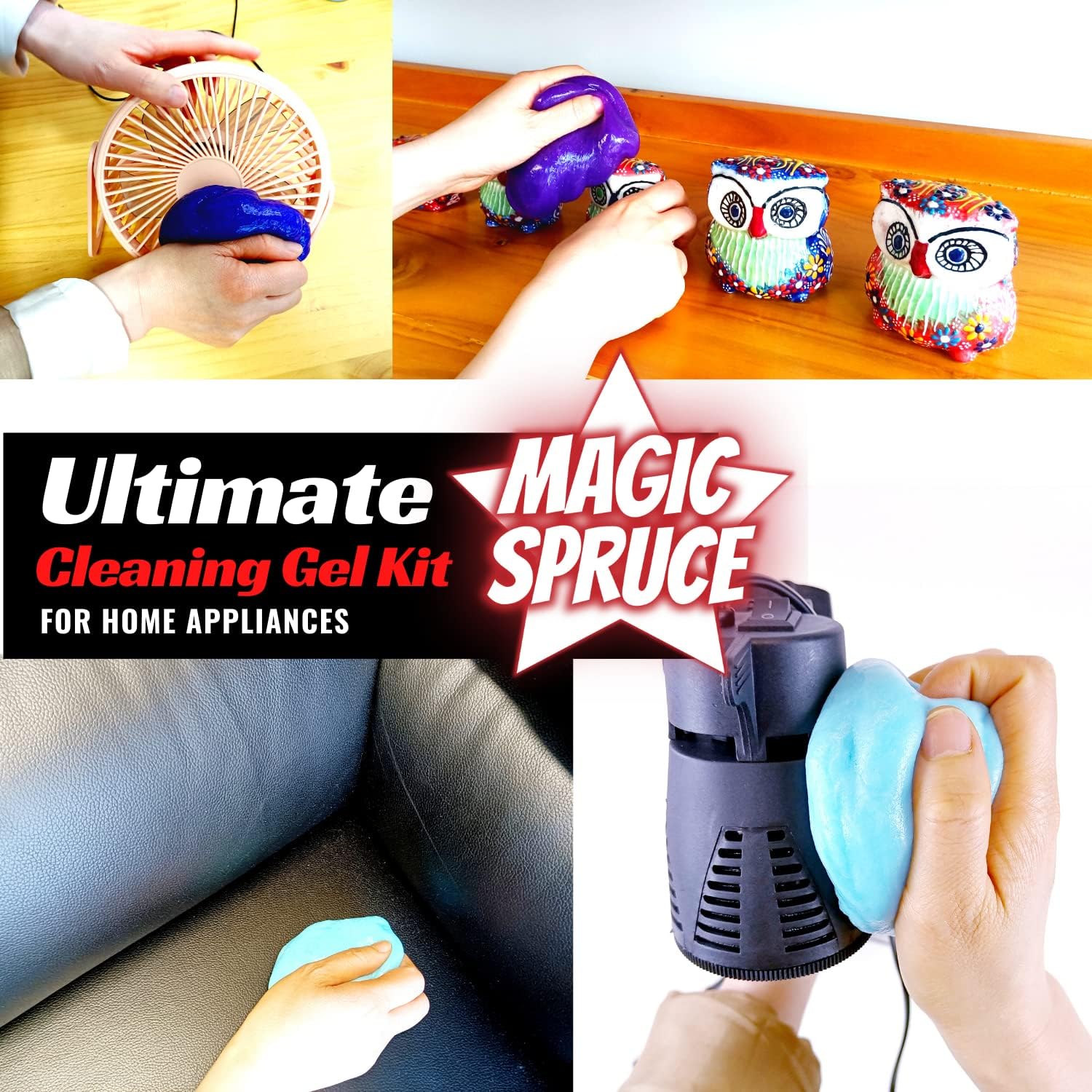 ToysButty Car Interior Cleaning Kit, Car Accessory, Cleaning Slime, Plastic Cleaning Gel, Sealant Cleaner for Laptop Keyboard, Printer, Camera, Scented Gadget