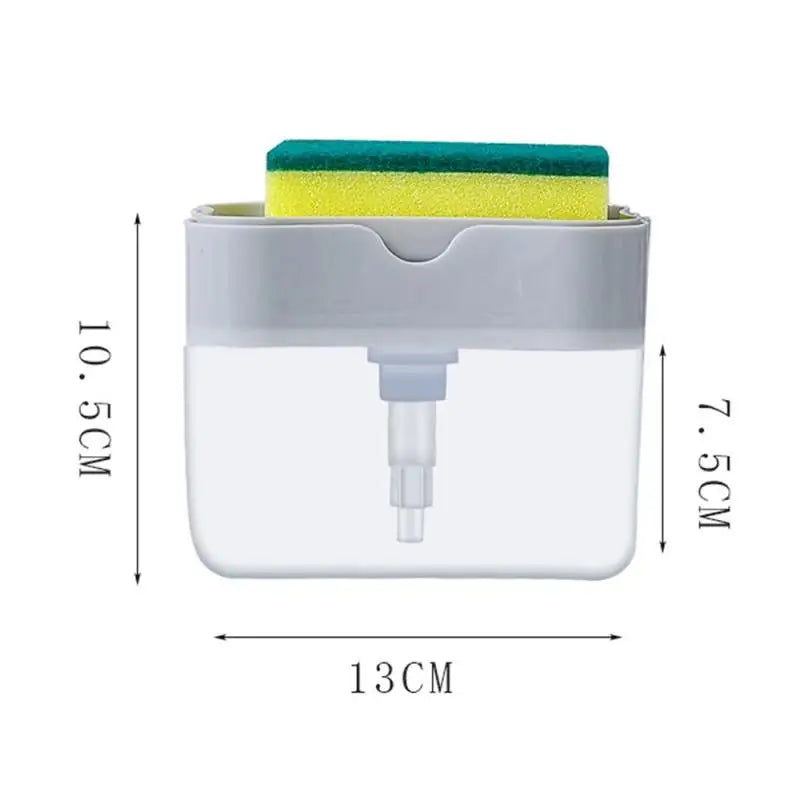 Distributeur de Savon avec Éponge – 2-en-1 Pratique pour Cuisine