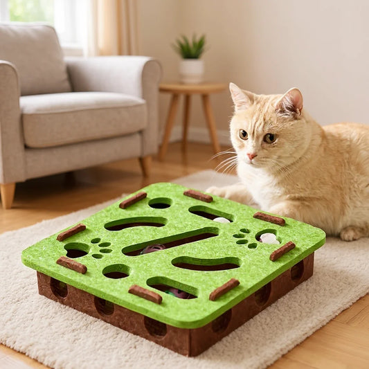 Puzzle interactif pour chats – Stimule l’esprit & réduit l’ennui 🐾